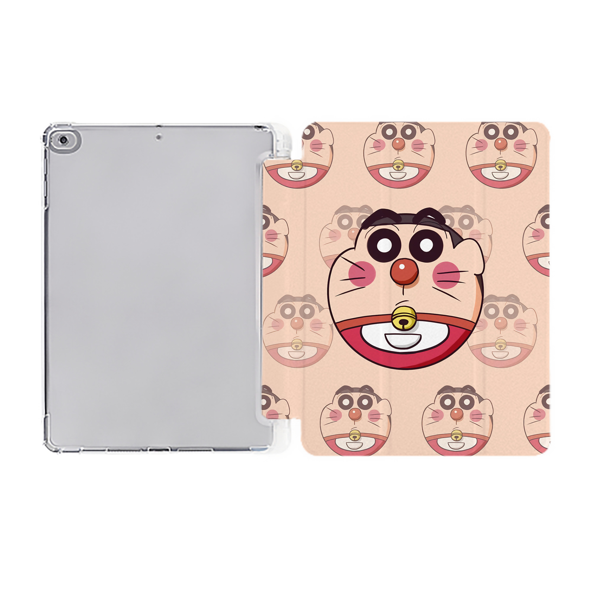 （画像用） ドラえもん Doraemon IPad ケース ペン収納付き 三つ折りスタンド PUレザー×シリコン 対応機種9.5/10.5/10.9インチ